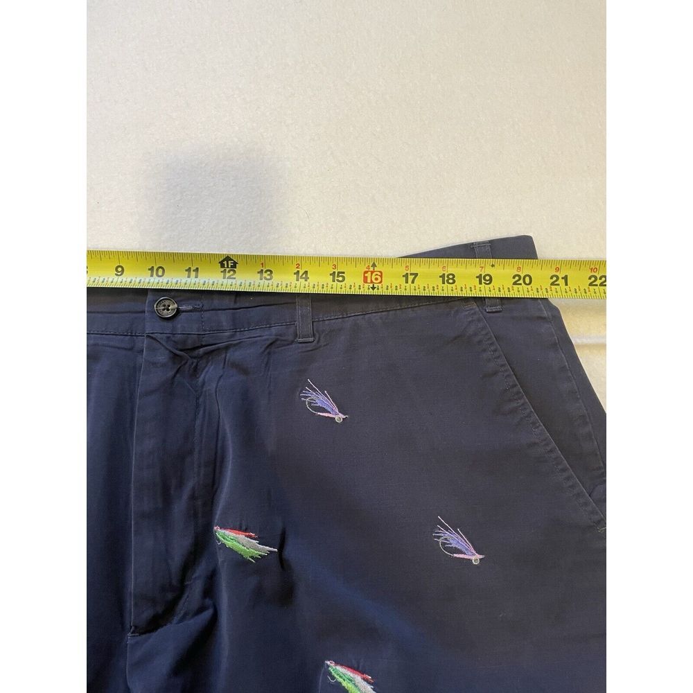 Castaway Nantucket Shorts Fly Fishing Lure Embroidered Blue Mens Size 42 Fish - Picture 12 of 12